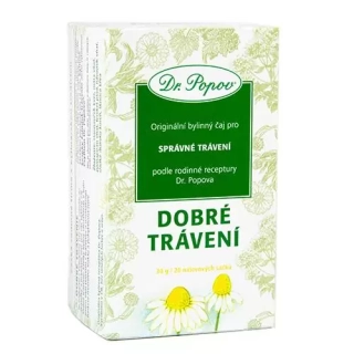 DR.POPOV Dobré trávení, porcovaný čaj, 30 g, 20 nálevových sáčků